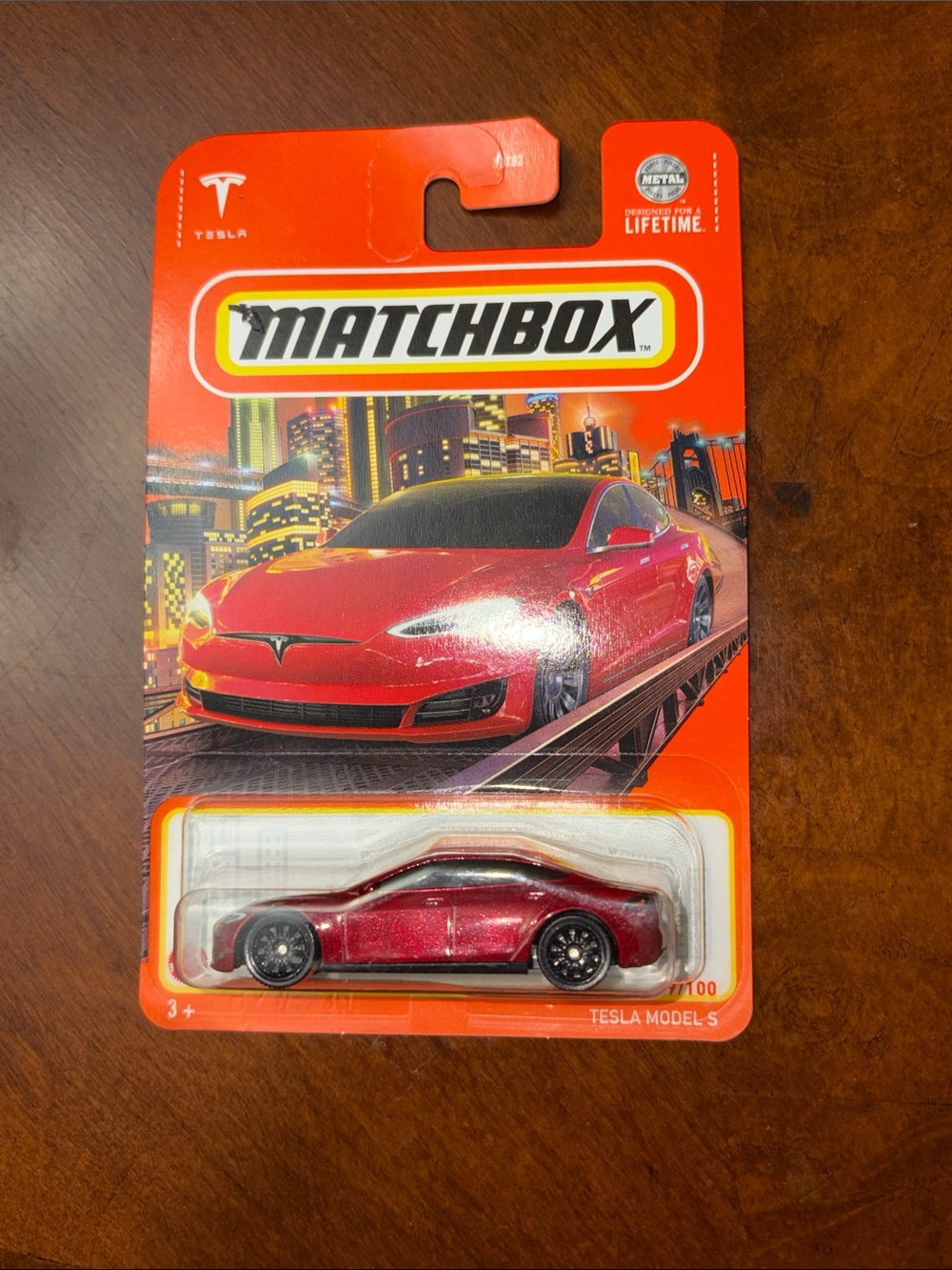 Matchbox Tesla Model S Die-Cast Toy Car - Red